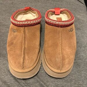 UGG Tan and Red Platform Shoes